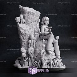 Nausica Sitting Pose 3D Printing Figurine The Valley of the Wind STL Files