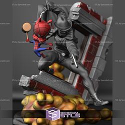 Spider-Noir and Spider-Ham 3D Printing Model Spiderman STL Files