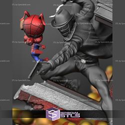 Spider-Noir and Spider-Ham 3D Printing Model Spiderman STL Files