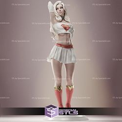 Super Girl White Suit V4 STL Files 3D Printing Figurine