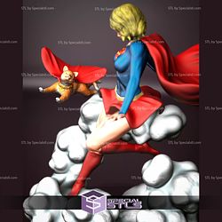 Supergirl and Streaky Cat 3D Printing Model STL Files