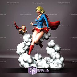 Supergirl and Streaky Cat 3D Printing Model STL Files