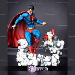 Superman And Dog Krypton V2 3D Printing Model STL Files