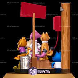 Top Cat Diorama 3D Printing Model STL Files