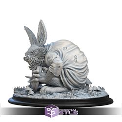 White Rabbit Creepy 3D Printing Model Alice in Wonderland STL Files