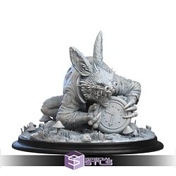 White Rabbit Creepy 3D Printing Model Alice in Wonderland STL Files