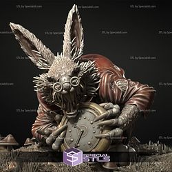 White Rabbit Creepy 3D Printing Model Alice in Wonderland STL Files