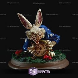 White Rabbit Creepy 3D Printing Model Alice in Wonderland STL Files