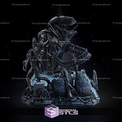 Alien Diorama 3D Printing Figurine STL Files
