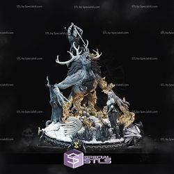 Geralt of Rivia and Ciri 3D Printing Figurine The Witcher STL Files - Base Diorama