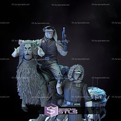Luke and Han Solo Diorama 3D Printing Figurine Star Wars STL Files