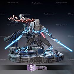 Starkiller and Galen Marek 3D Printing Figurine Star Wars STL Files - Base Diorama