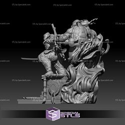 Michelangelo The Last Ronin 3D Printable Diorama from TMNT 3D Printing Figurine