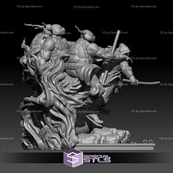 Michelangelo The Last Ronin 3D Printable Diorama from TMNT 3D Printing Figurine