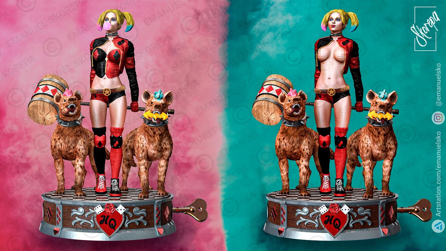 Harley Quinn and her Hyenas Diorama from DC