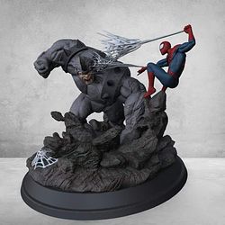 Rhino vs Spiderman Diorama