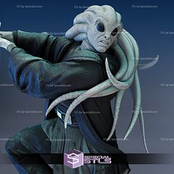 Kit Fisto in Action 3D Print STL Star Wars