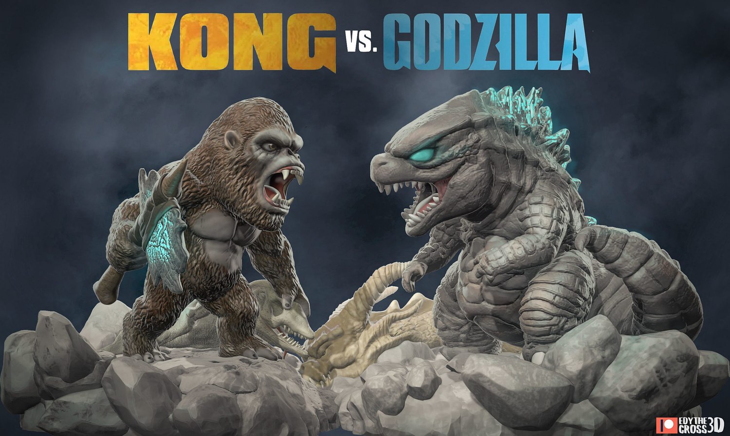 Kong VS Godzilla Chibi