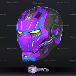 Cosplay STL Files CyberPunk Iron Man Helmet 3D Print Wearable