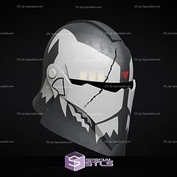 Cosplay STL Files Bartok Medieval Commander Wolffe Helmet 3D Print