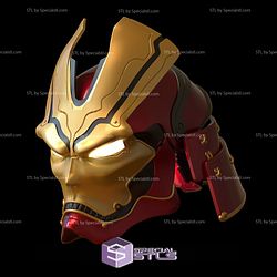 Cosplay STL Files Iron Man Samurai Helmet 3D Print