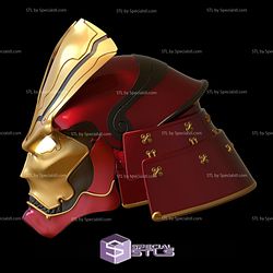 Cosplay STL Files Iron Man Samurai Helmet 3D Print