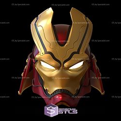 Cosplay STL Files Iron Man Samurai Helmet 3D Print