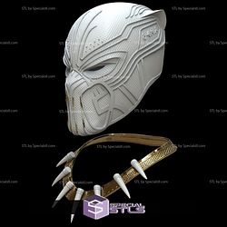 Cosplay STL Files Golden Jaguar Erik Killmonger Helmet Black Panther 2018