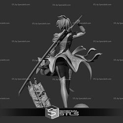 2B and Two Weapon Sexy STL Files Nier Automata