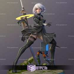 2B and Weapon Various Version 3D Model Nier Automata STL Files
