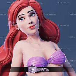 Ariel on Stone Base 3D Print STL the Little Mermaid