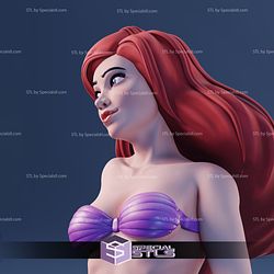 Ariel on Stone Base 3D Print STL the Little Mermaid