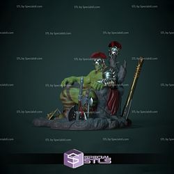 Hulk on Throne 3D Print STL 3D Model