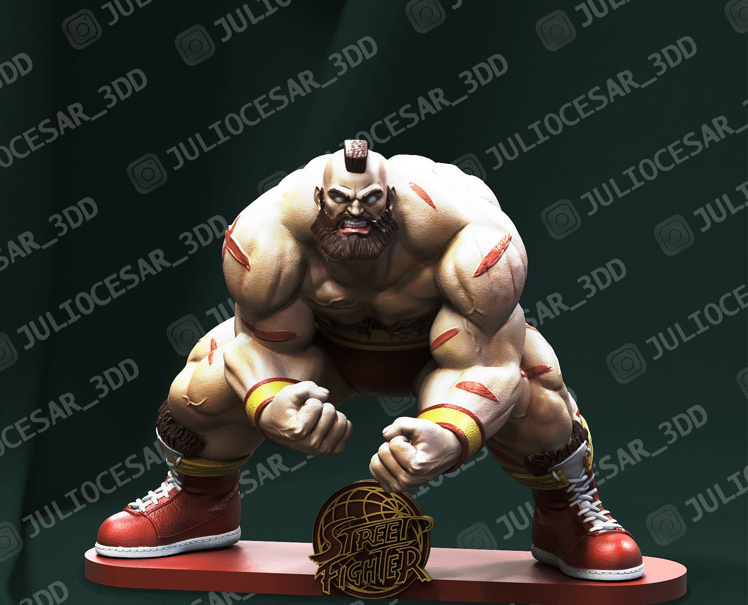 STL file ZANGIEF - STREET FIGHTER - 3D Printer Model 3D print