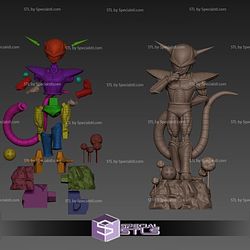 Frieza First Form Standing on Base STL Files V2