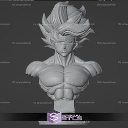 Goku SSJ Namek Bust 3D Print STL Dragonball
