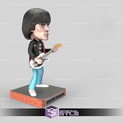 Dee Dee Ramone Bobblehead 3D Print STL 3D Model