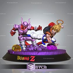 Gogeta Fighting Janemba Diorama 3D Print STL Dragonball 3D Model