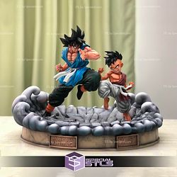 Goku and Uub 3D Print STL Dragonball 3D Model