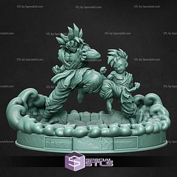Goku and Uub 3D Print STL Dragonball 3D Model