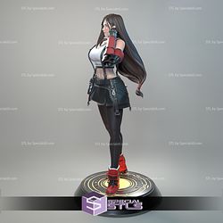 Tifa Lockhart Stand V3 3D Printing Model Final Fantasy 7 3D Model