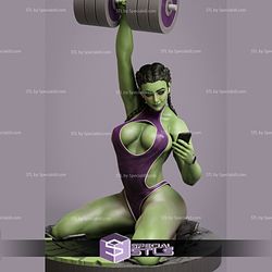 She Hulk Selfie 3D Print STL 3D Model
