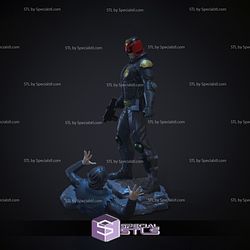 Judge Dredd Standing V2 3D Print STL 3D Model