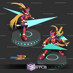 Megaman Zero Action Pose 3D Print STL 3D Model