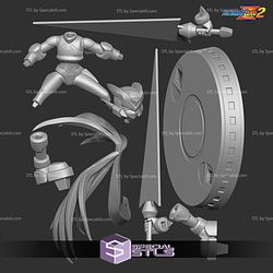 Megaman Zero Action Pose 3D Print STL 3D Model