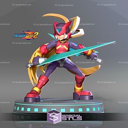 Megaman Zero Action Pose 3D Print STL 3D Model