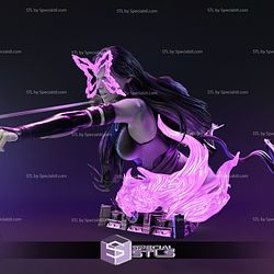 Psylocke Bust STL Files Marvel 3D Printing Figurine