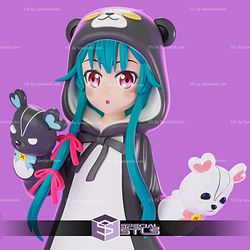Yuna 3D Printing Figurine Kuma Kuma Kuma Bear STL Files