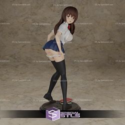 Naughty Anime Schoolgirl Fanart 3D Print STL 3D Model