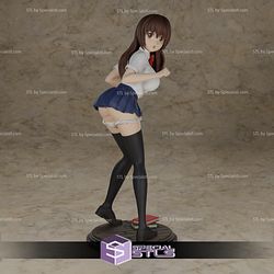 Naughty Anime Schoolgirl Fanart 3D Print STL 3D Model